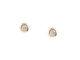 pendientes oro 18k con circonita 