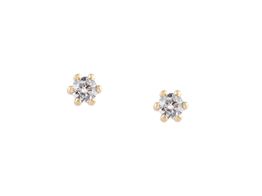 pendientes oro 18k con circonita 