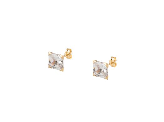 pendientes oro 18k con circonita 