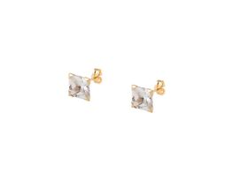 pendientes oro 18k con circonita 