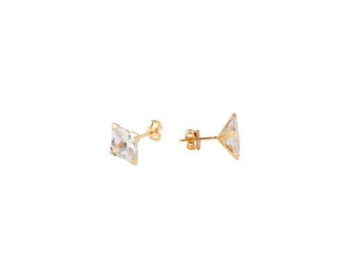 pendientes oro 18k con circonita 