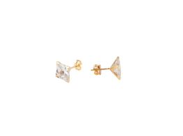 pendientes oro 18k con circonita 