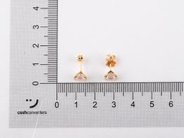 pendientes oro 18k con circonita 