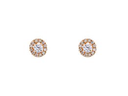 brincos ouro 18k com pedra con circonita 