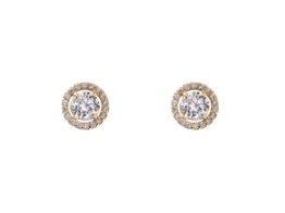 pendientes oro 18k con circonita 