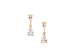 pendientes oro 18k con circonita 