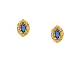 brincos ouro 18k com pedra con circonita 