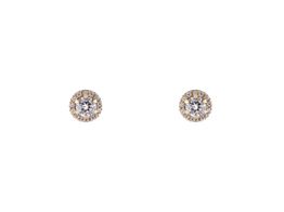 pendientes oro 18k con circonita 