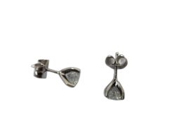 pendientes oro 18k con diamante de laboratorio 