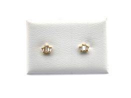 pendientes oro 18k con circonita 