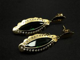 pendientes oro 18k con circonita 