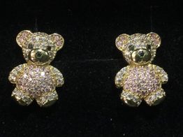 pendientes oro 18k con circonita 