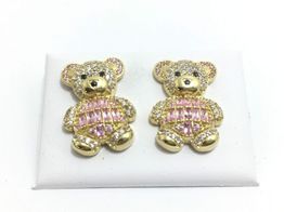 pendientes oro 18k con circonita 