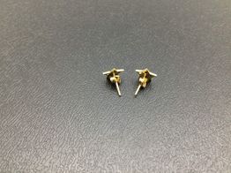 pendientes oro 18k con circonita 