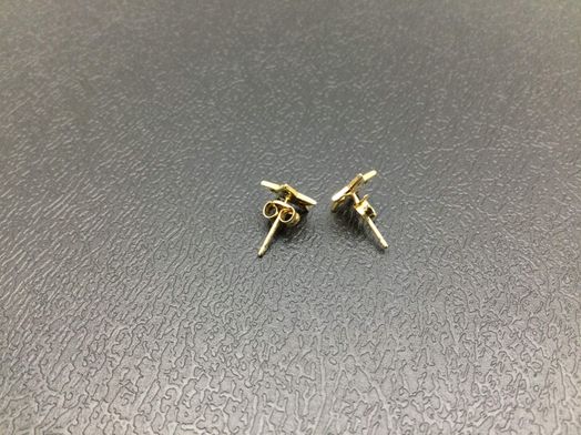pendientes oro 18k con circonita 
