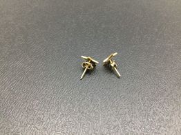 pendientes oro 18k con circonita 