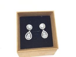 pendientes oro 18k con circonita 