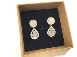 pendientes oro 18k con circonita 