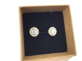 pendientes oro 18k con circonita 