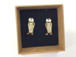 pendientes oro 18k con circonita 