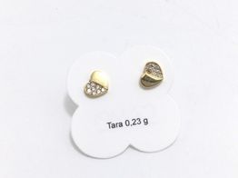 pendientes oro 18k con circonita 