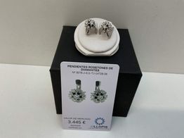 pendientes oro 18k con diamante 