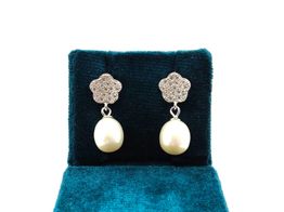 pendientes plata 925mm con circonita 
