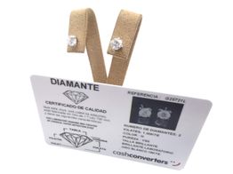 pendientes oro 18k con diamante de laboratorio 