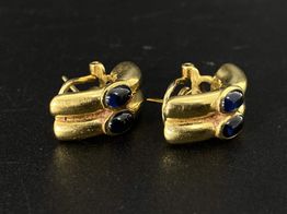 pendientes oro 18k con circonita 