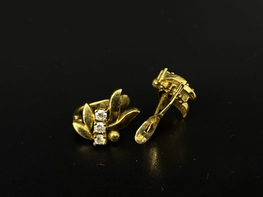 pendientes oro 18k con circonita 