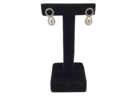 pendientes oro 18k con circonita,perla 