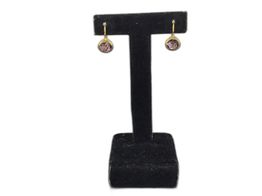 pendientes oro 18k con amatista 