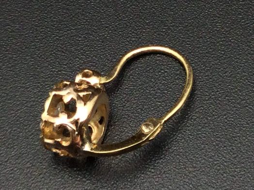 pendientes oro 14k con diamante 