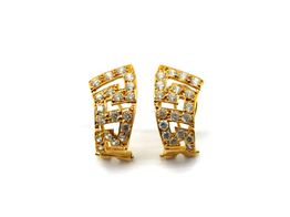 pendientes oro 18k con circonita 
