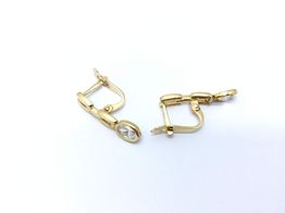 pendientes oro 18k con circonita 