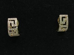 pendientes oro 18k con circonita 