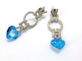 Pulsera Oro 18k Con Diamante,topacio