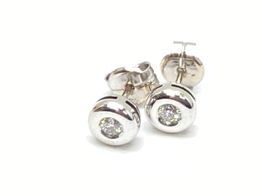 brincos ouro 18k com pedra con diamante 
