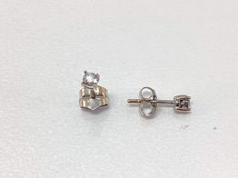 brincos ouro 18k com pedra con diamante 