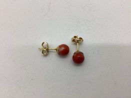 Pulsera Oro 18k Con Coral