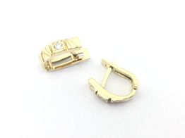pendientes oro 18k con diamante 