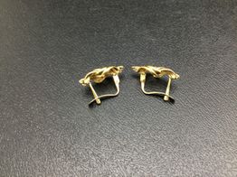pendientes oro 18k con circonita 