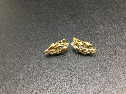 pendientes oro 18k con circonita 