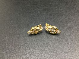 pendientes oro 18k con circonita 