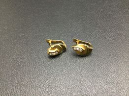 pendientes oro 18k con circonita 