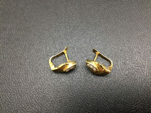 pendientes oro 18k con circonita 