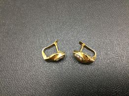 pendientes oro 18k con circonita 