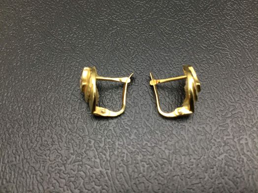 pendientes oro 18k con circonita 