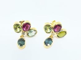 Pendientes Oro 18k Con Sin Piedra,circonita,diamante