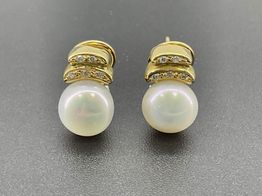 Pendientes Oro 18k Con Sin Piedra,diamante,perla